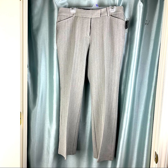 Dress Slacks Modern Fit Grey Striped 